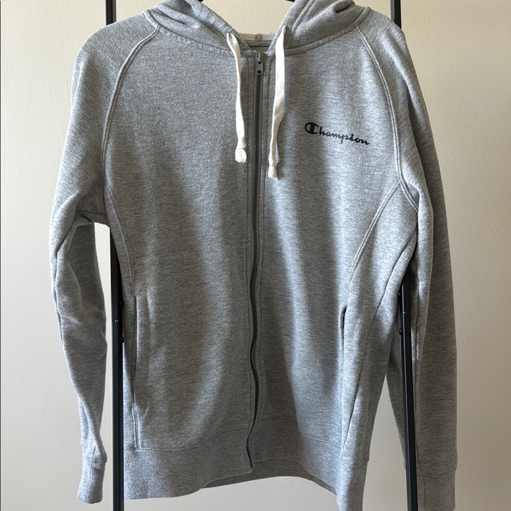 Champion Heather Gray Full-Zip Hoodie